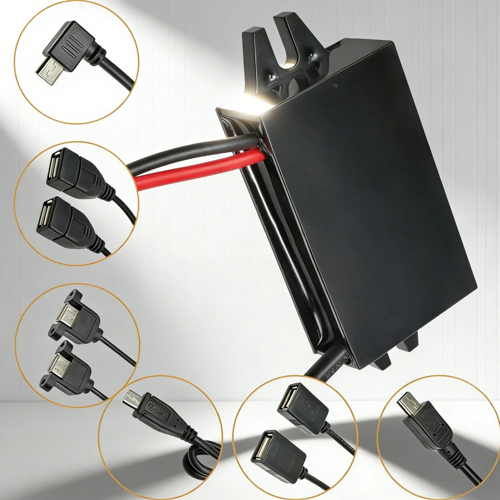 

12V 24V to 5V 3A 15W DC-DC Step Down Module Power Adapter USB-A Female/Type-C/dual USB/open Wire Connector Car Power Converter