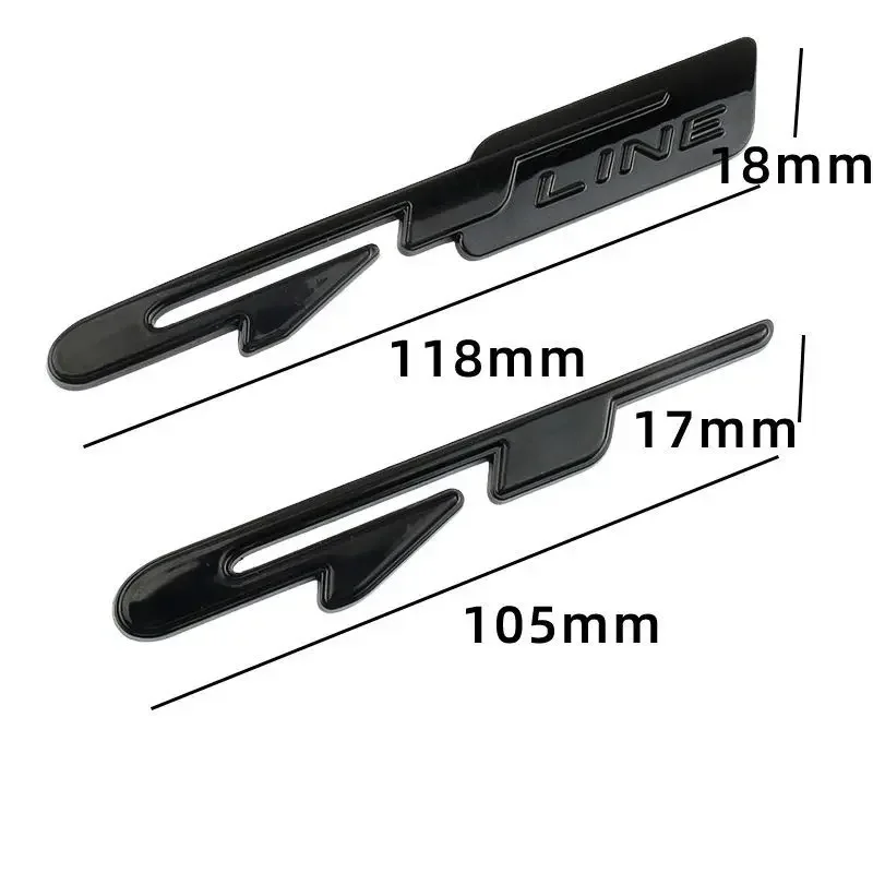 3D Metal GT Line Logo Rear Boot Trunk Emblem Badge Decals For 307 308 KIA Rio K3 K5 Ceed Sportage Car Stickers