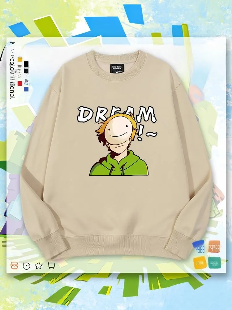 

Свитшот Minecraft Creeper с круглым вырезом, осенне-зимний, повседневный, свободного кроя, из смесового хлопка и полиэстера