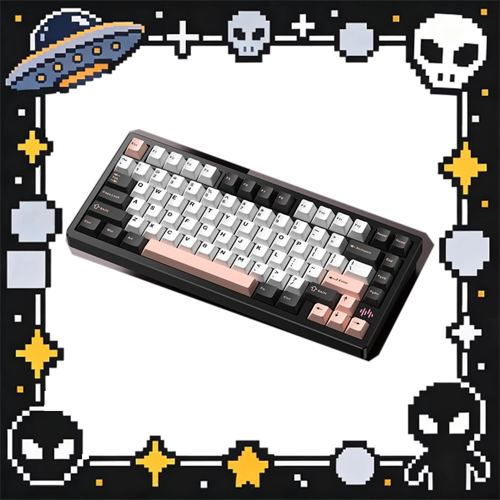 PMO WAVE75 Mechanical Keyboard 75% Aluminum Custom Keyboard Wireless Bluetooth Quick Release Design for Gaming Office PC