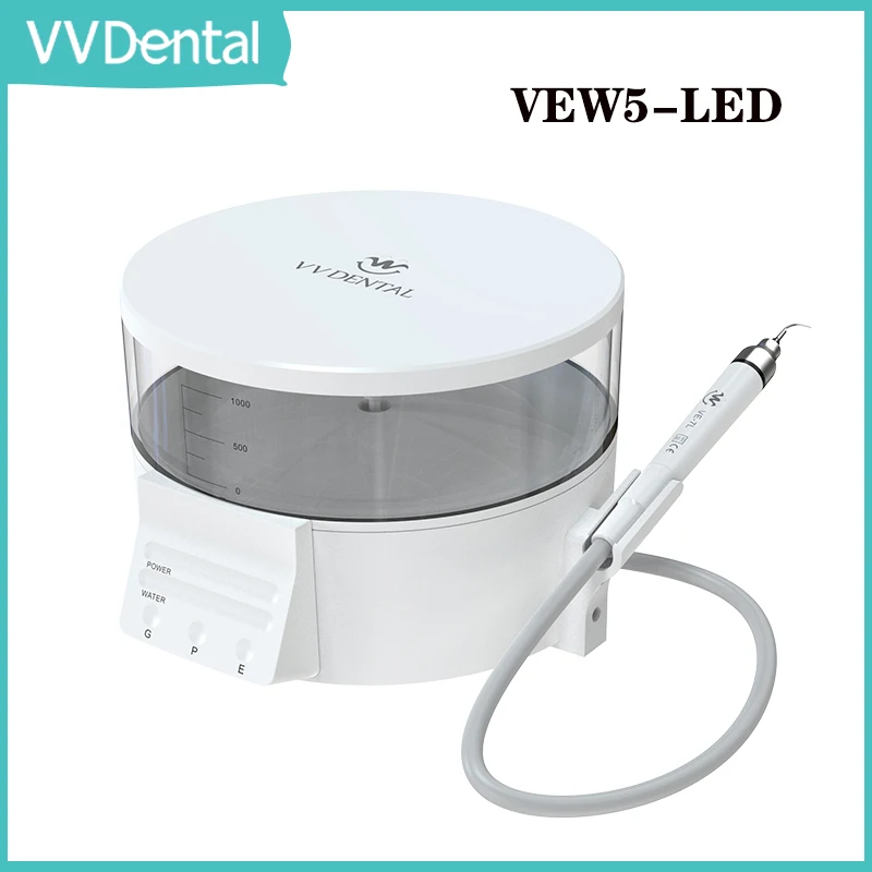 VVDental Dental escarificador ultrasónico con LED, ultrasónico, multifunción, botella de suministro de agua de gran capacidad