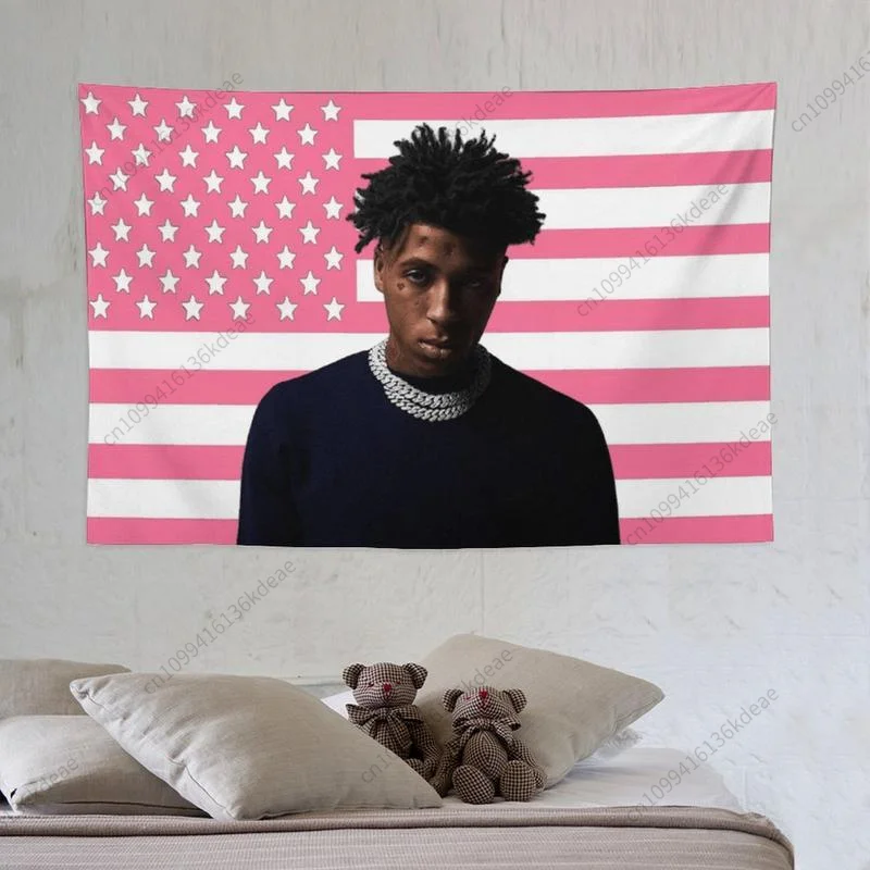 Tapiz de la NBA YOUNGBOY, decoración del hogar, póster de cantante pop, pancartas de conciertos, decoración de habitación, tapices de pared, banderas, fondo de fiesta