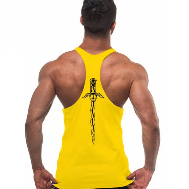 

Men's Bodybuilding Gym Tank – Stringer Vest Muscle Shirt, Lightweight Cotton Undershirt for Prolonged Training Sessions