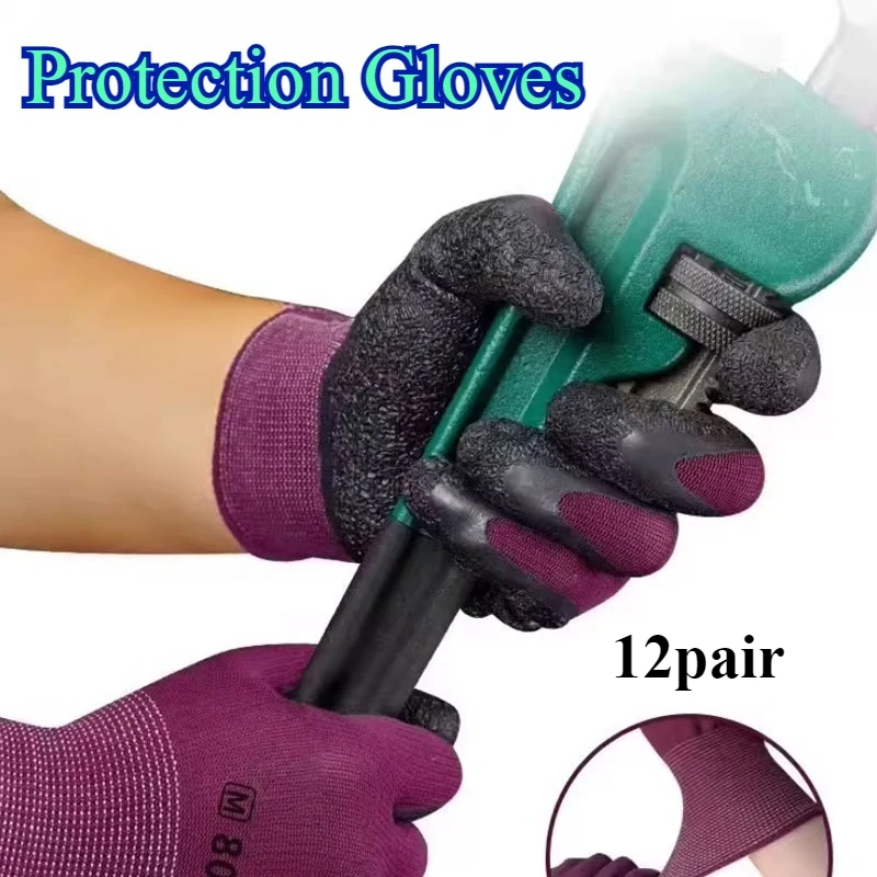 

Labor Protection Gloves Thick and Durable Anti-slip for Site Transportation and Work Gloves for Adults Work Safety Work Gloves