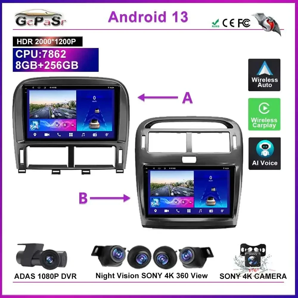 

Car Radio Multimedia Player Android 13 For Lexus LS430 XF30 LS 430 2000 - 2006 For Toyota Celsior XF30 2000 - 2006 No 2din DVD