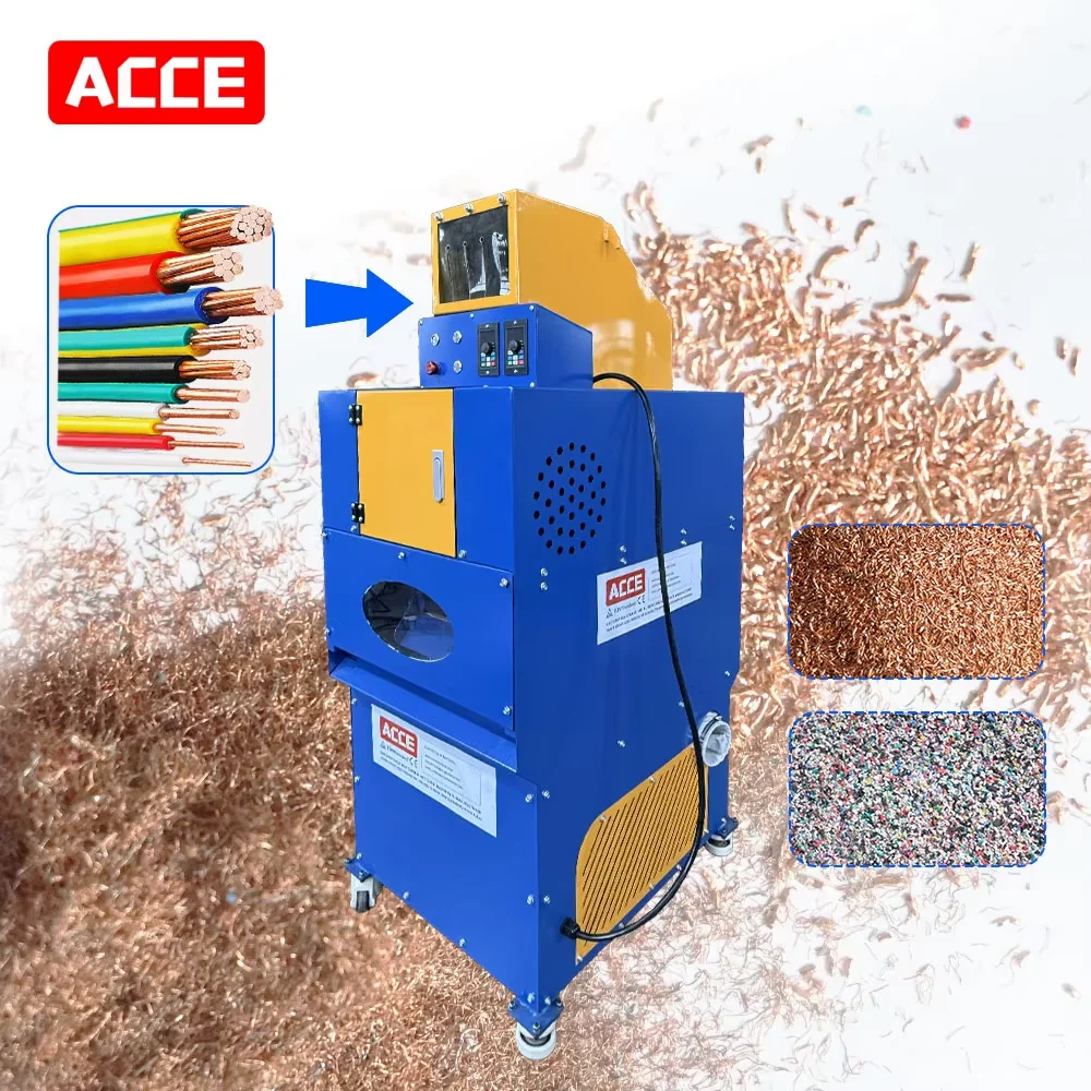 Máquina cortadora de cables de alta pureza, máquina de gránulos de cobre, maquinaria granulador de alambre de desecho a la venta