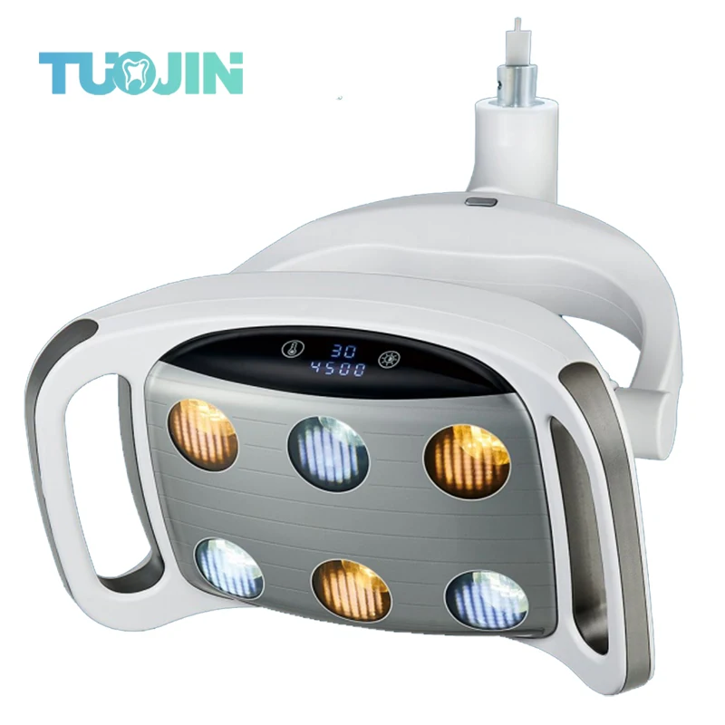 Square Dual Color Dental Oral Lamp with Six Beads for Shadowless LED Lighting - New Model for Dental Clinics And Hospitals