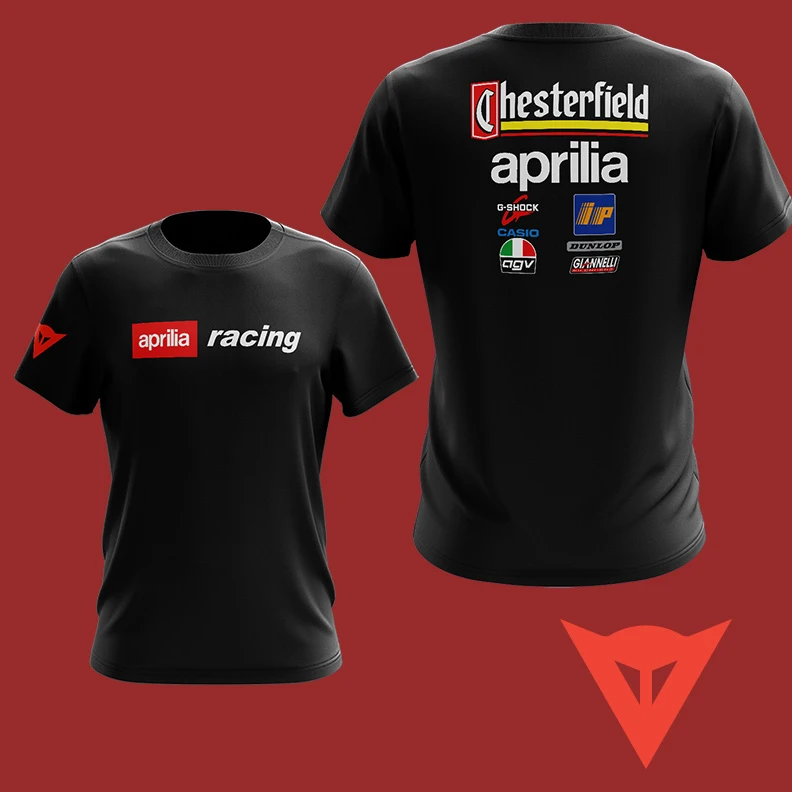 

Aprilia Racing Motor Chesterfield Team Performance Tshirt Fashion American Street Short Sleeve Men Women High Quality Cotton Top