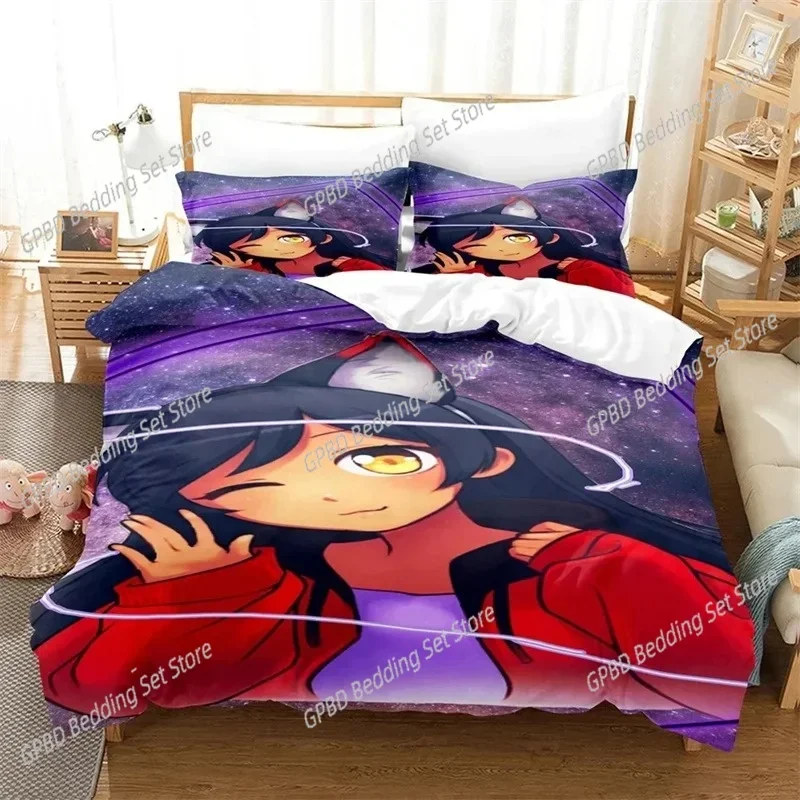 

Cartoon Kawaii Aphmaus 3D NEW Duvet Cover Pillowcase Bedding Set Adult Boy Girl Bedroom Decoration Children Single Double Large