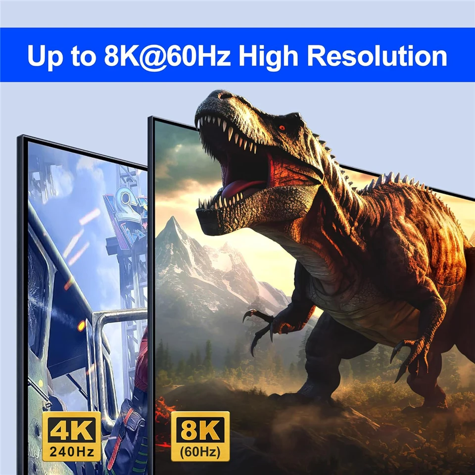 Navceker 4K 240Hz 2x2 HDMI DP KVM 스위치 듀얼 모니터 확장 디스플레이 USB KVM 스위처 2 in 2 out for 2 컴퓨터 2 모니터 썸네일 4