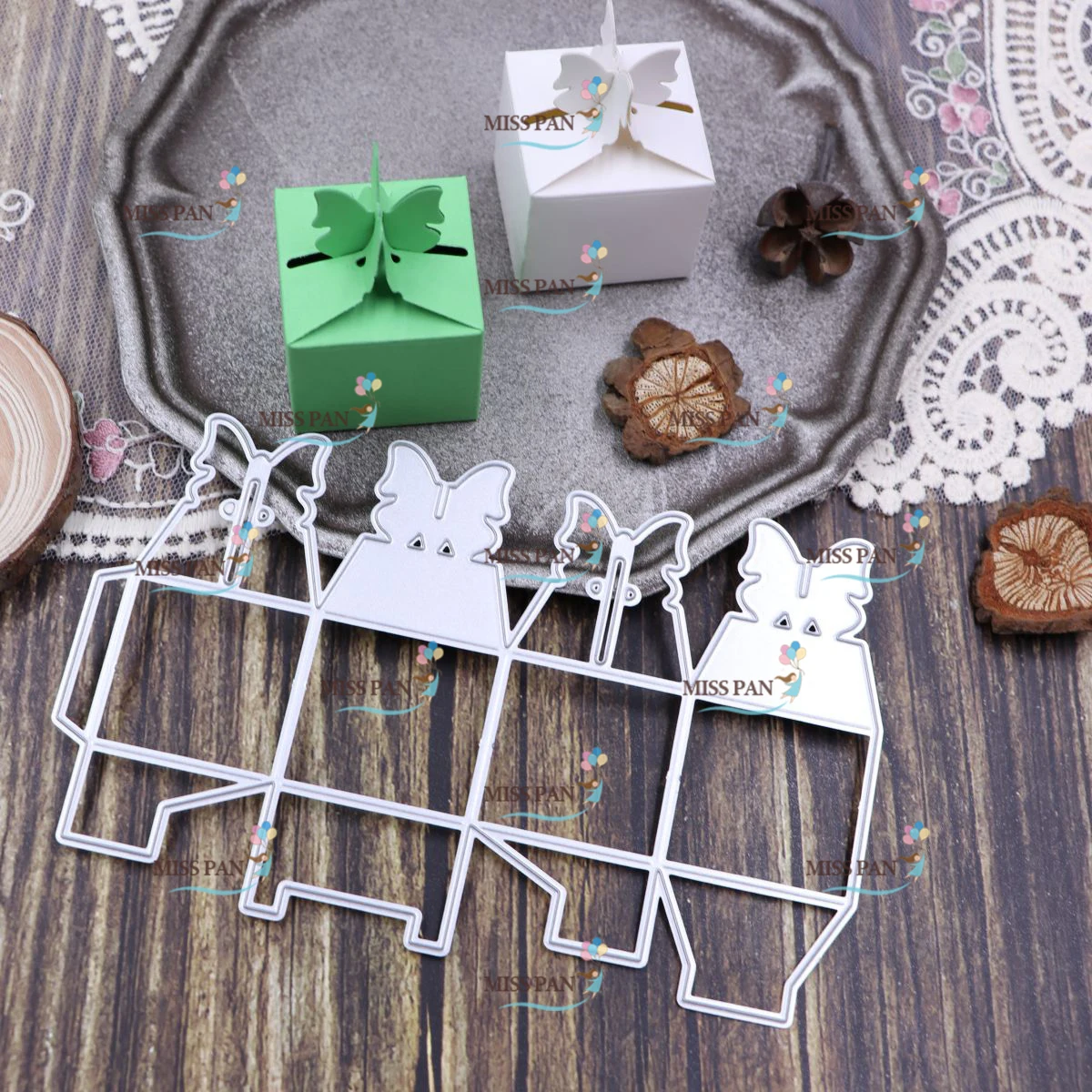 Коробка для сладостей с бабочкой металлические Вырубные штампы для скрапбукинга DIY ручной альбом из углеродистой стали