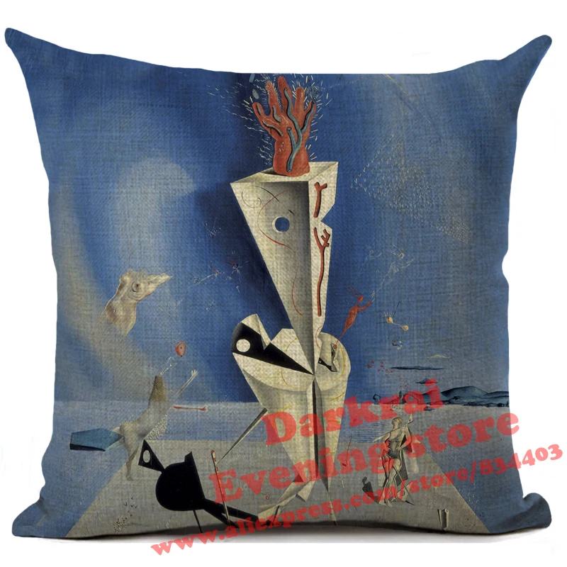 Salvador Dali Cushion Cover Home Decoration Living Room Sofa Pop Art Painting Throw Pillows Realism Artist Pillowcase