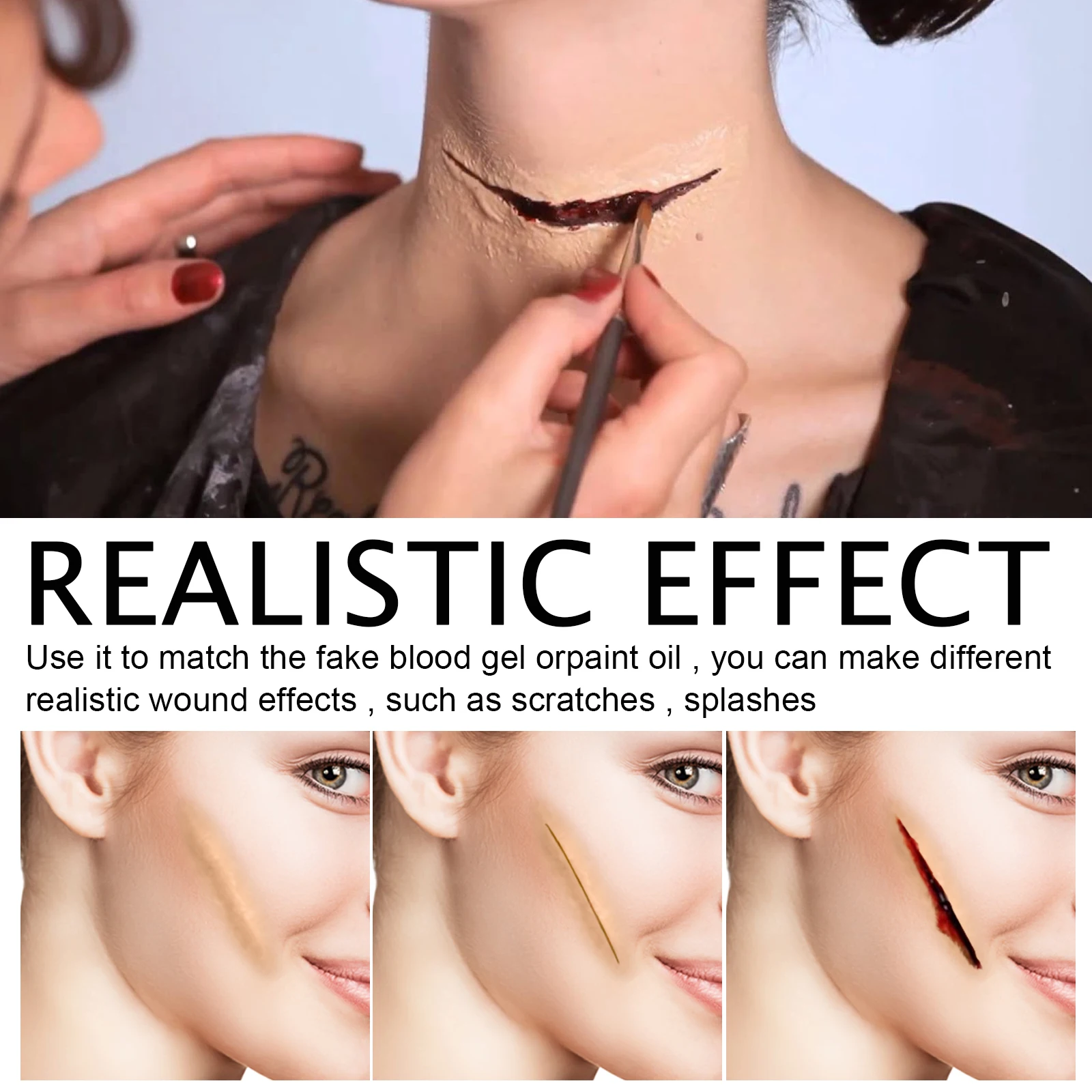 할로윈 피부 왁스 플라즈마 메이크업 세트 메이크업 소품 상처&흉터 할로윈 특수 효과 메이크업 무서운 분위기 메이크업 세트