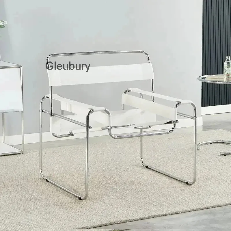 Vassili Leisure Nordic Chair Single Chair Medieval Industrial Style Network Red Bauhaus Saddle Leather Simple Photo Furniture