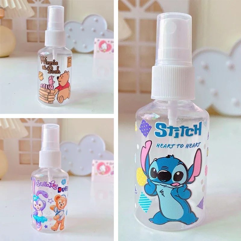 50ML Disney Stitch Fine Mist Spray Bottle Cartoon Plastic Bottle Lotion Pump Travel Carry Around Hydrating Spray Perfume Bottle