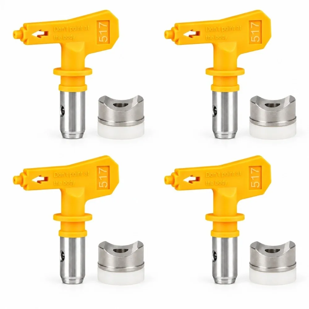 4pcs Electric Powered Airless Spray Gun Tip High Pressure Nozzle Set Paint Sprayer Nozzle Professional Grade