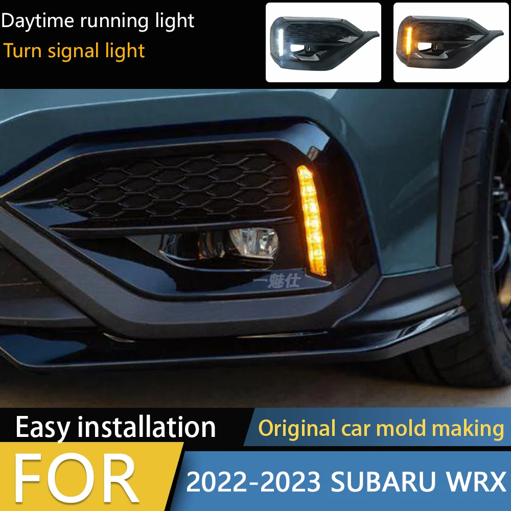 For 2022 2023 2024 Subaru WRX 2022 STI Bumper Switchback LED DRL Running/ Sequential Turn Signal Light Decoration Bezel Lamps