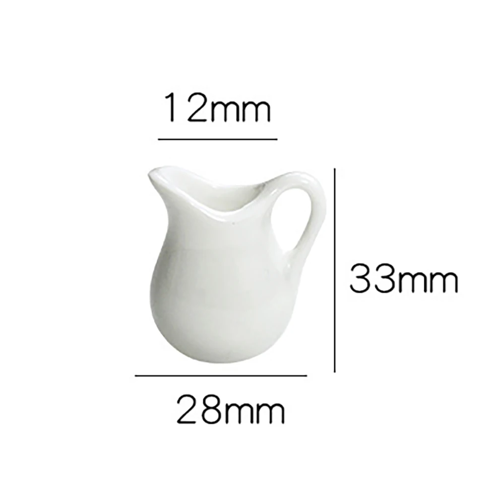 1/12 Dollhouse Miniature Accessories Mini Ceramic Kettle Simulation Terracotta Milk Pot Model for Doll House Decoration ob11 bjd