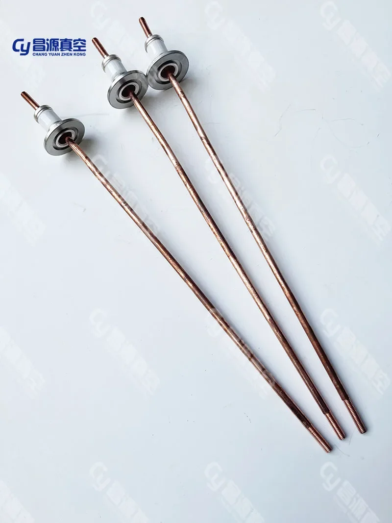 Ultra-high Vacuum KF16 Electrode Brazing High Voltage Insulating Seal Through Ceramic Lead Feedthrough