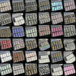 1 Box Multiflora Rose Nail Foils for Transfer Paper Flowers Stickers Sliders Nails Wraps DIY Floral Rosa Nail Art Decorations