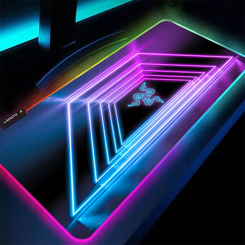 

Razer RGB LED Mouse Pad Luxury Fashion PC Accessories Mousepad Soft Gaming Mats Rubber Laptop Extended Pad HD Non Slip Desk Mat