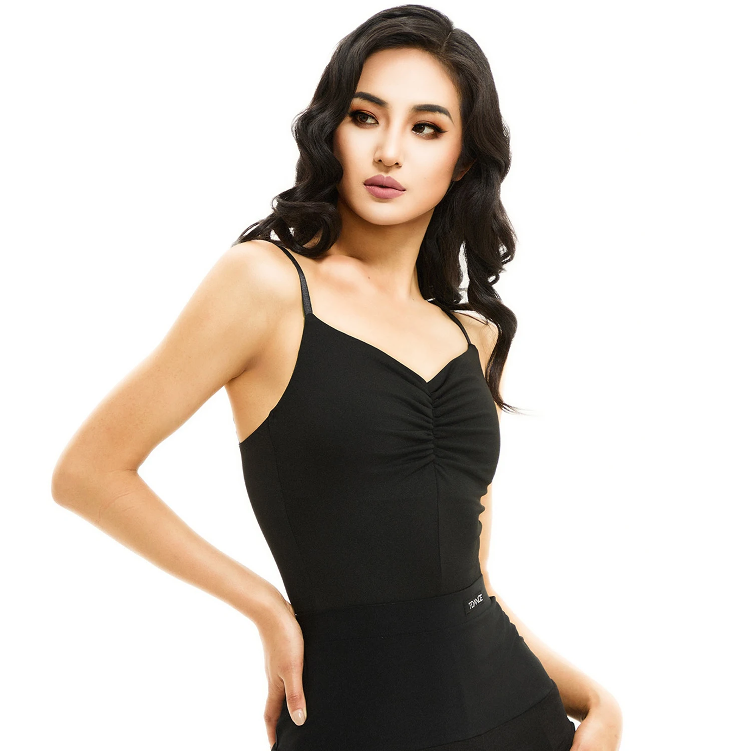 Weibliche Moderne Tanz Kleidung Für Frauen Ballroom Dance Kostüm Ärmellose Spitze Top Weiß Latin Dance Hosen Bühne Anzüge SL13128