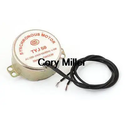 AC 220V-240V 33RPM 4W 50/60Hz CW/CCW 7mm Shaft Dia Fan Synchronous Motor