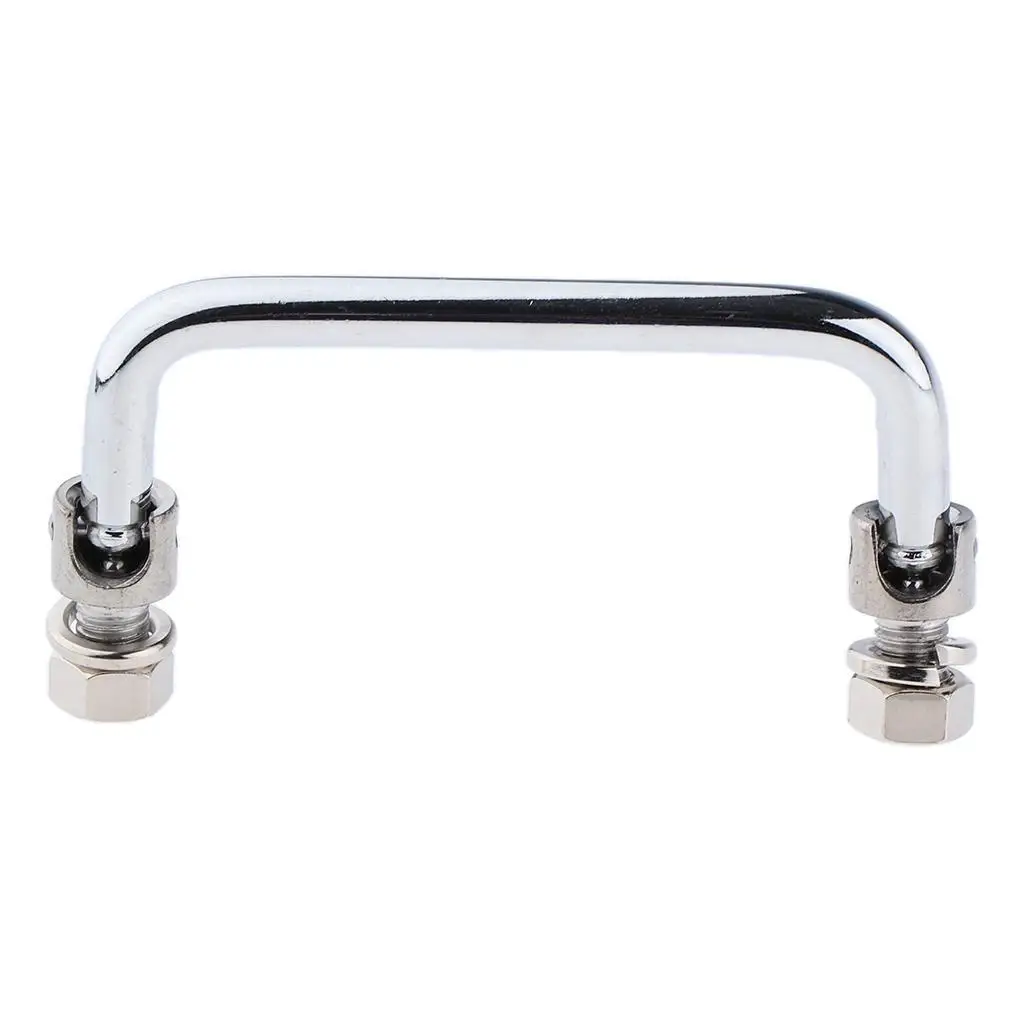 Stainless Steel Handrail 4 inch Folding Grab Handle for Marine Yacht Baot RV Trailer Motor Home, Silver - view 2