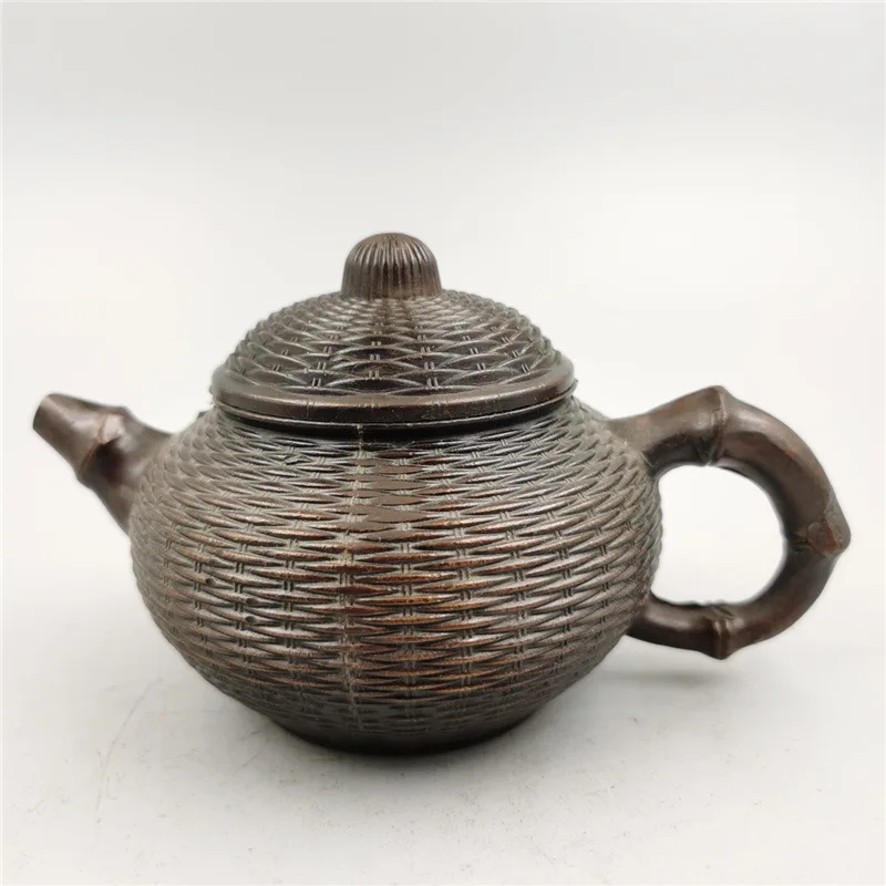 

Antique Antique Copper Teapot Brazs Double Fish Wine pot BAMBOo Joint Fish Basket pot Year by Year There Is More than Home Caf