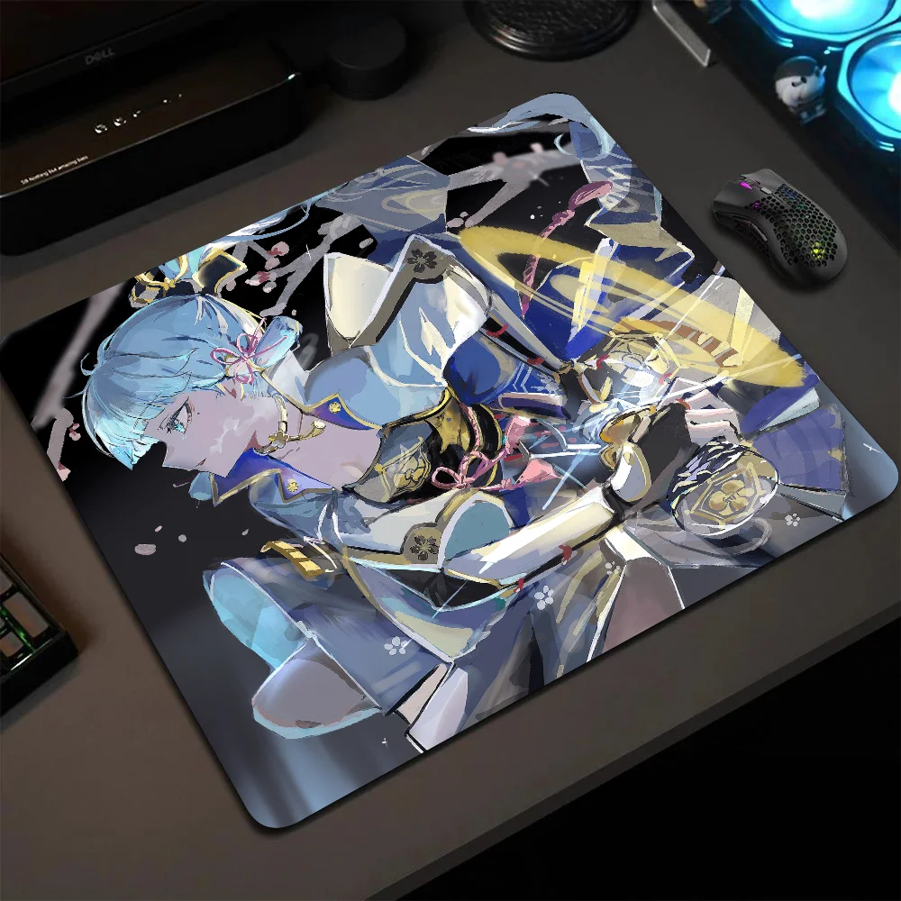 

Kamisato Ayaka Genshin Impact Mousepad Small LockEdge Mouse Pad For Gamers Computer Desk Pad Anti-slip Rubber