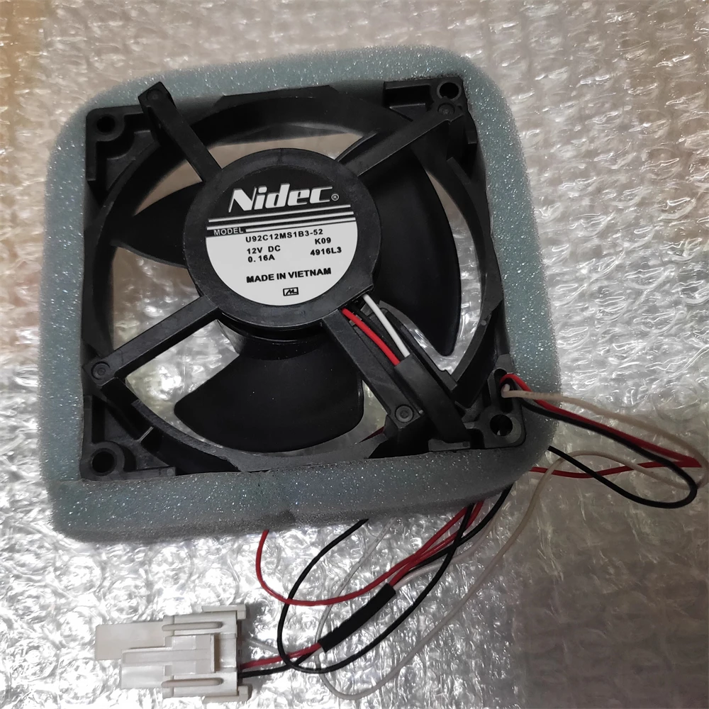 1PC brand new Refrigerator refrigeration cooling fan Nidec U92C12MS1B3-52 12V 0.16A 9CM