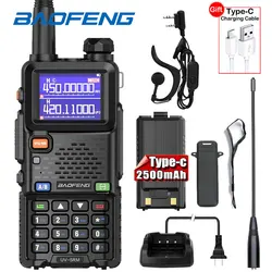 Baofeng UV-5RM Walkie Talkie Long Range Wirless Copy Frequency Two Way Radio Type-C Charger Upgraded UV 5R Full Band Transceiver