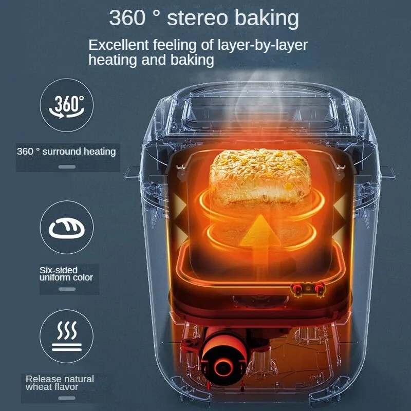 SUPOR Large Capacity Automatic Bread Maker with Reservation Function and Smart Temperature Control for Home Breakfast MT20A801