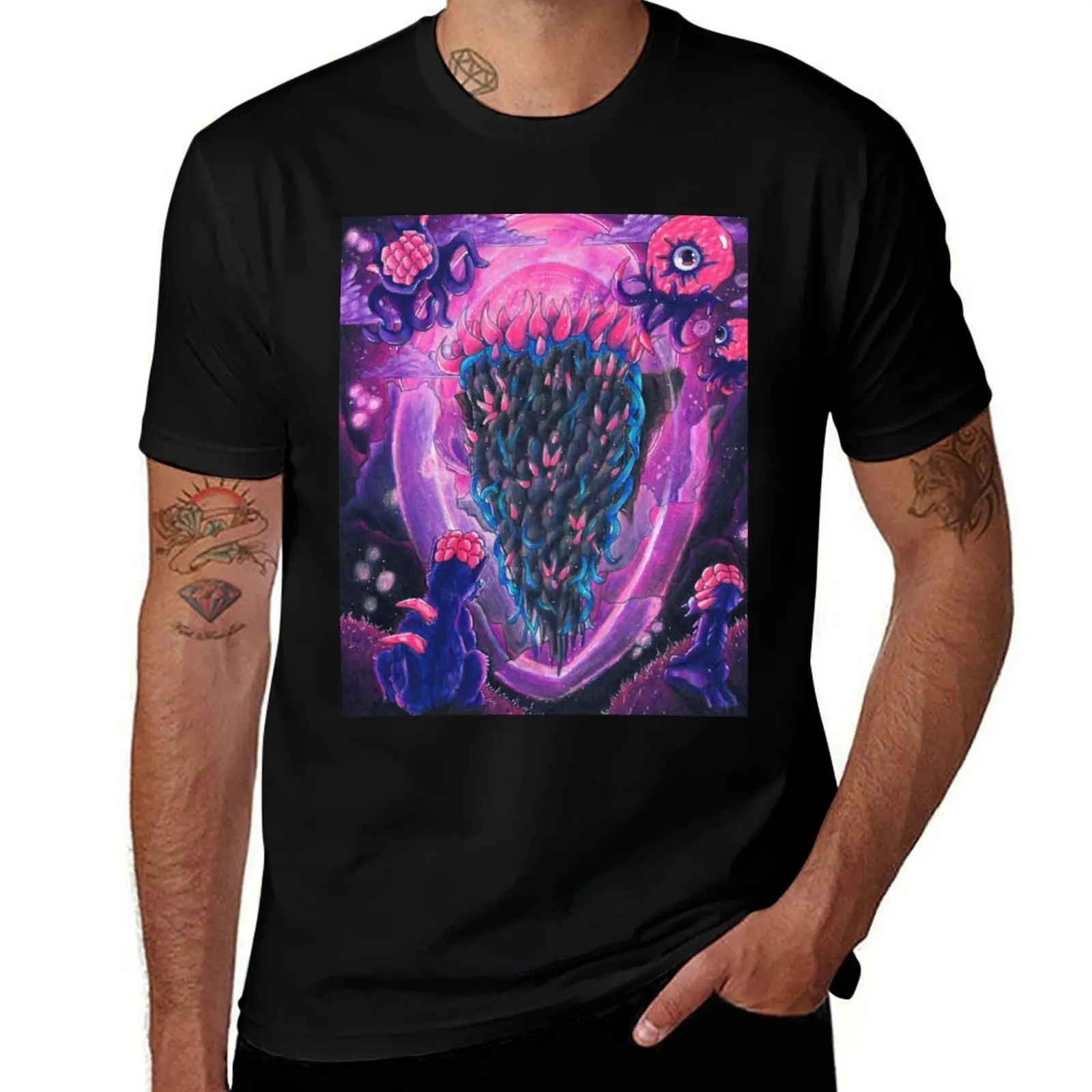 Nebula Pillar- Terraria T-Shirt Large Size Casual Short Sleeve Top T-Shirt