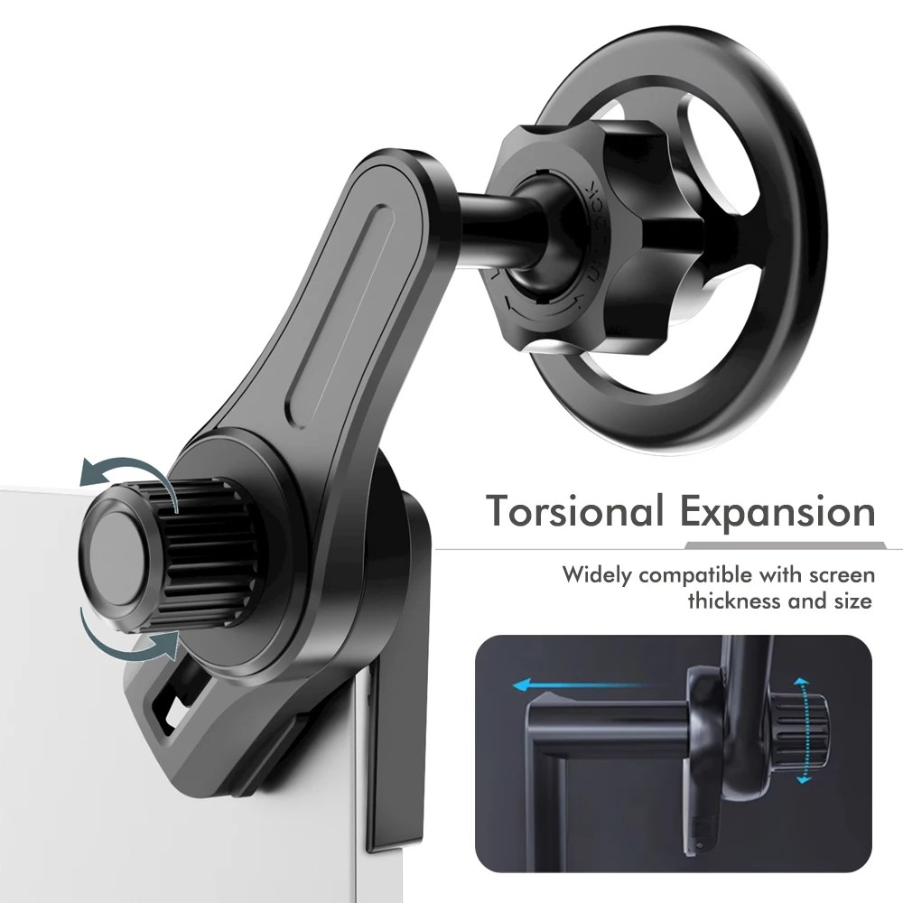 Car Mounted Display Screen Magnetic Mobile Phone Holder 360 Degree Freely Rotation Foldable Mount Usded for Car Electric Vehicle