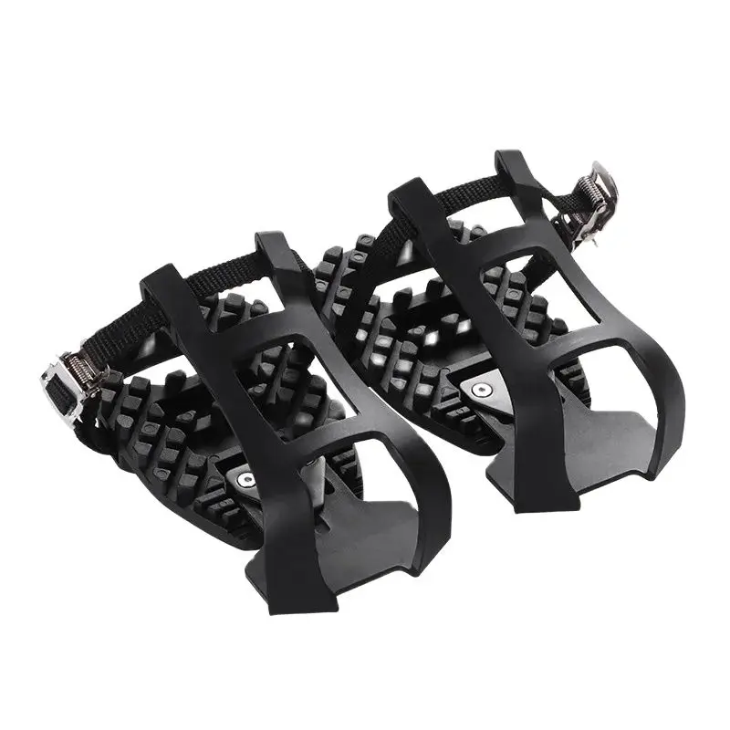 1 pair Bike Pedal Toe Clamp Cage - Indoor Exercise Adapter Bicycle Pedal Accessories Compatible With Peloton G1002