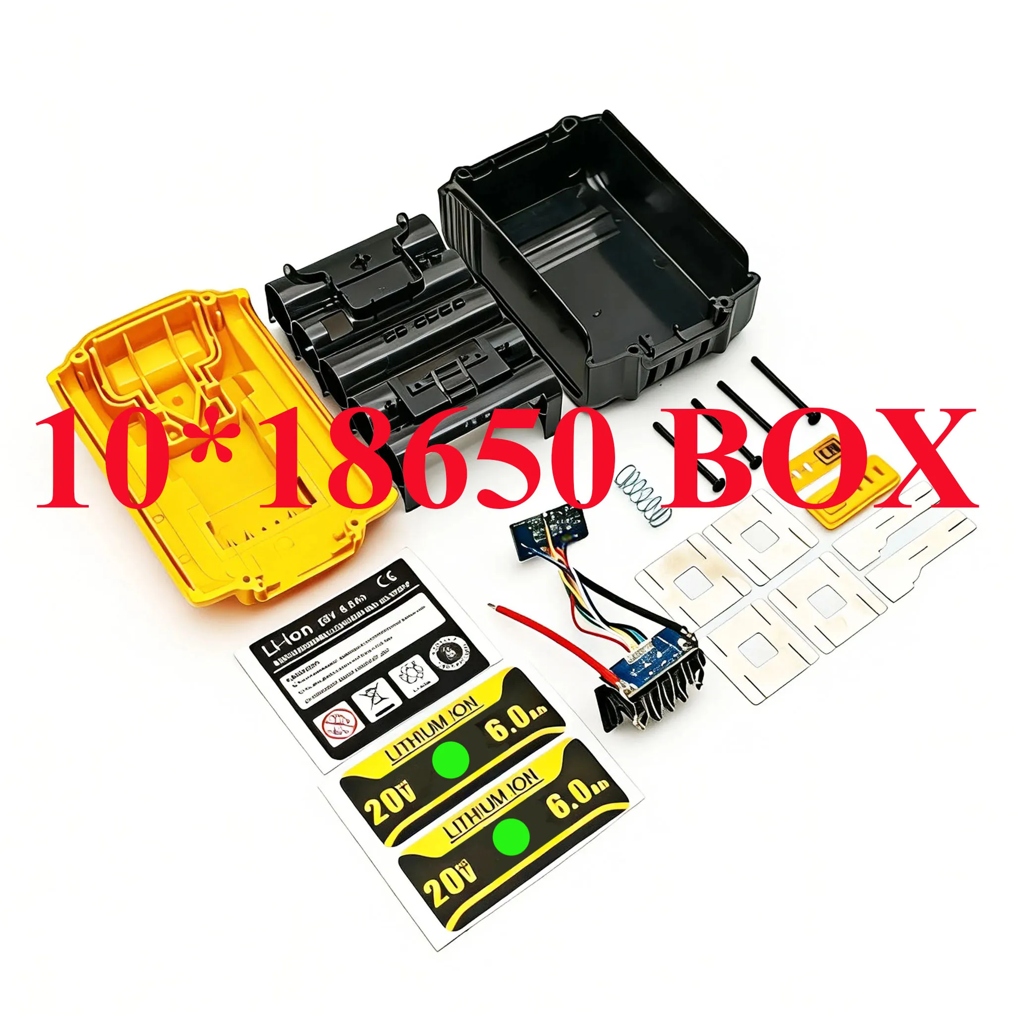10X18650 For DeWalt 20V Li-ion Battery Plastic Case BMS PCBA Charge Protection Circuit Housings DCB206 18V Lithium Batteries Box image 4