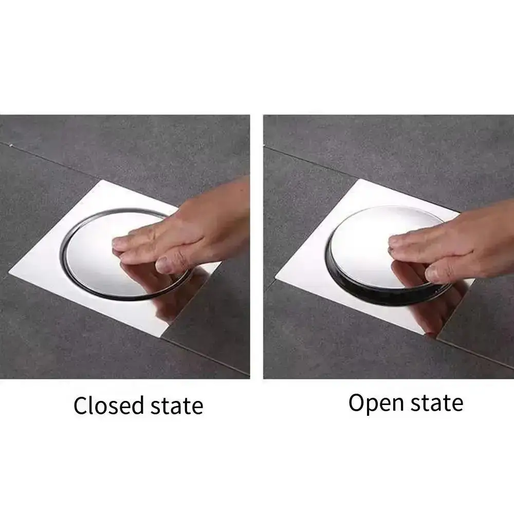 Floor Drains Brass Shower Floor Drain Bathroom Deodorant Square Floor Drain Strainer Cover Grate Waste