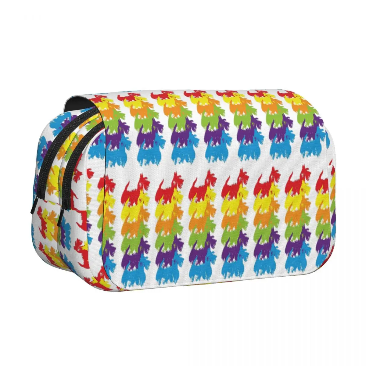 Scottish Terrier Scottie Dog Pencil Case Pen Holder Hard Shell Leather Big Capacity Pen Box Pencil Bag for Boys Girls Gifts