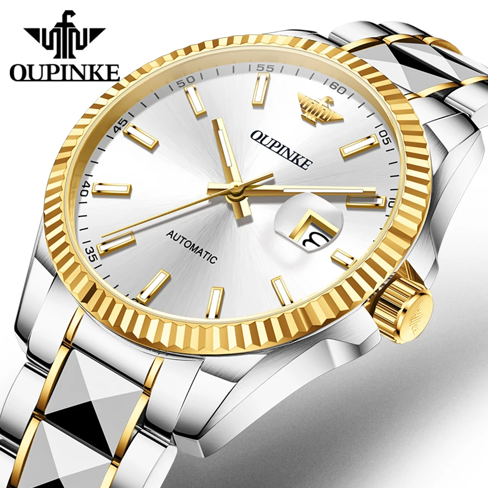OUPINKE 3329 Man Watch Waterproof Glow Top Brand High-end Luxury Original Japan Movement Automatic Mechanical Watches for Men