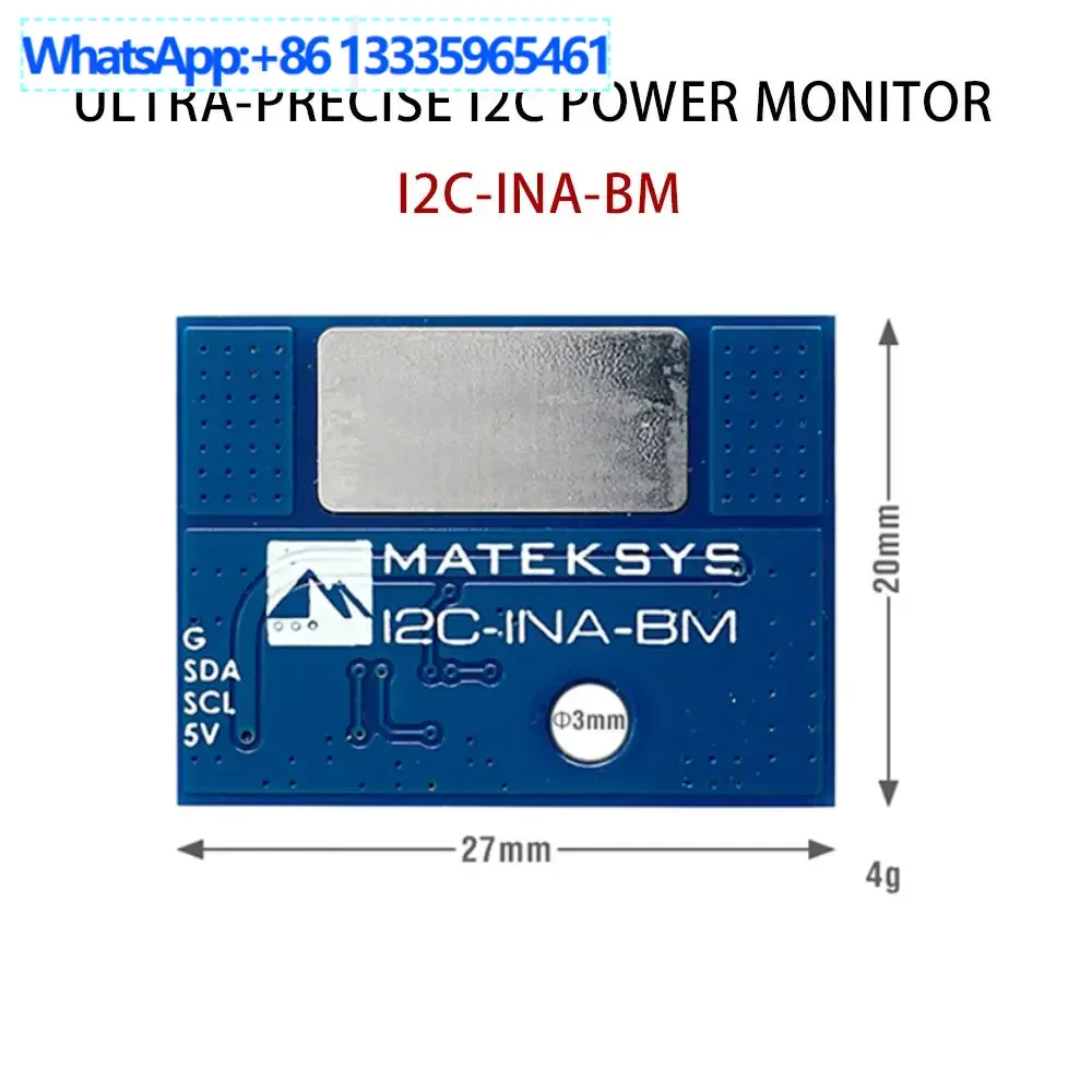

2Pcs MATEK ULTRA-PRECISE I2C POWER MONITOR I2C-INA-BM Power Monitor