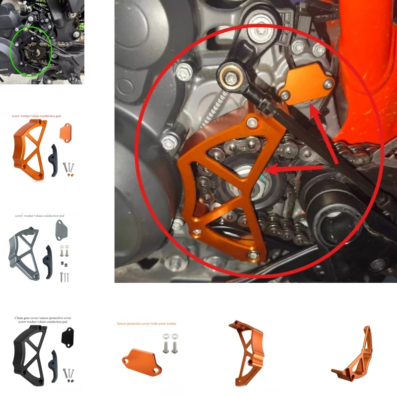Motorcycle chain gear protection cover sensor protection cover decorative for KTM DUKE 790 890ADV R S 2018-2023