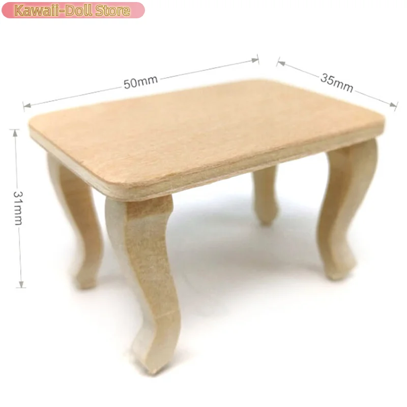 1:12 maison de poupée Miniature Mini Table en bois bricolage maison de poupée accessoires de décoration