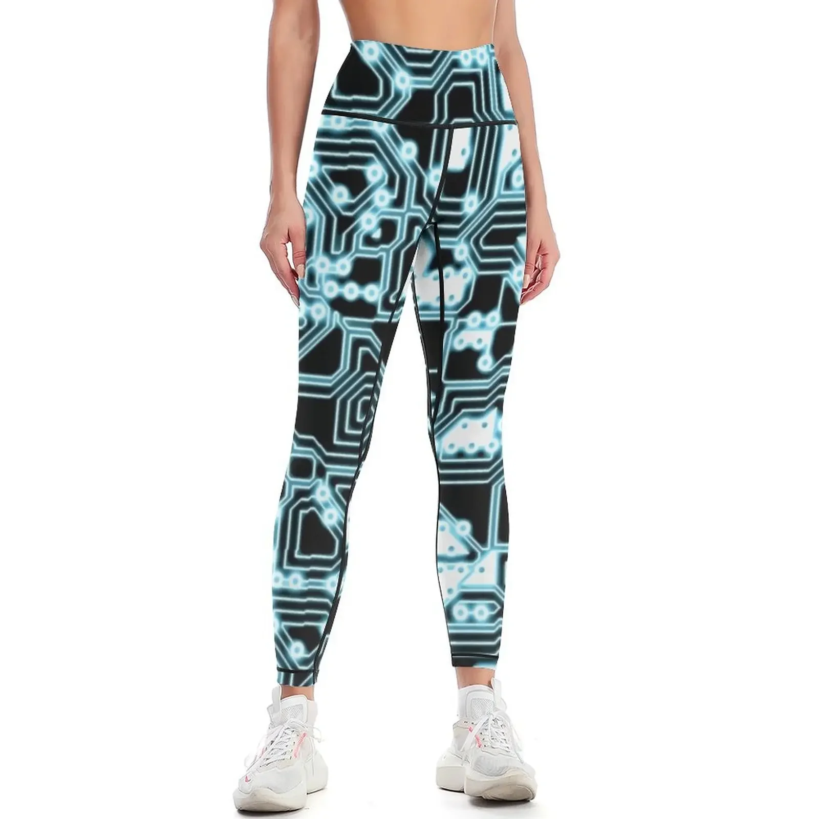 

Electron - glowing circuits Leggings sports woman gym fitness set gym Womens Leggings