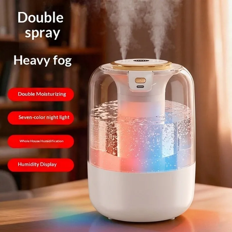 A65T-Quiet For All Night Color Changing Humid Humidifier Large Capacity Top Fill Design With UV Light Filter Adjustment