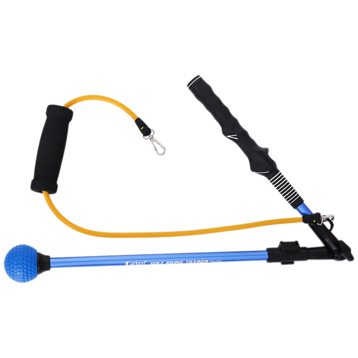 

Caiton Golf Swing Trainer Exerciser Aid Adjustable Portable Golf Training Aid Swing Trainer Golf Accessories Blue