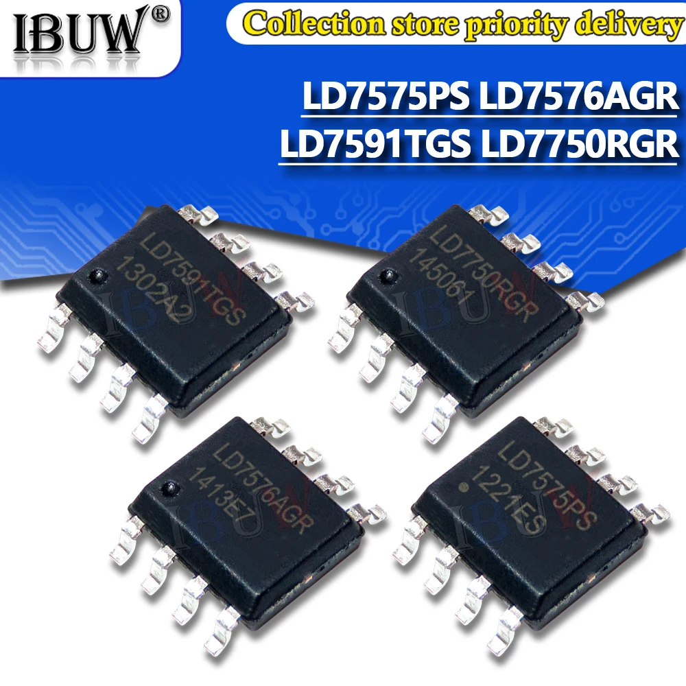 5 piezas LD7575PS ld7576r LD7591TGS LD7750RGR LD7575 LD7576 LD7591 LD7750 SOP SOP8