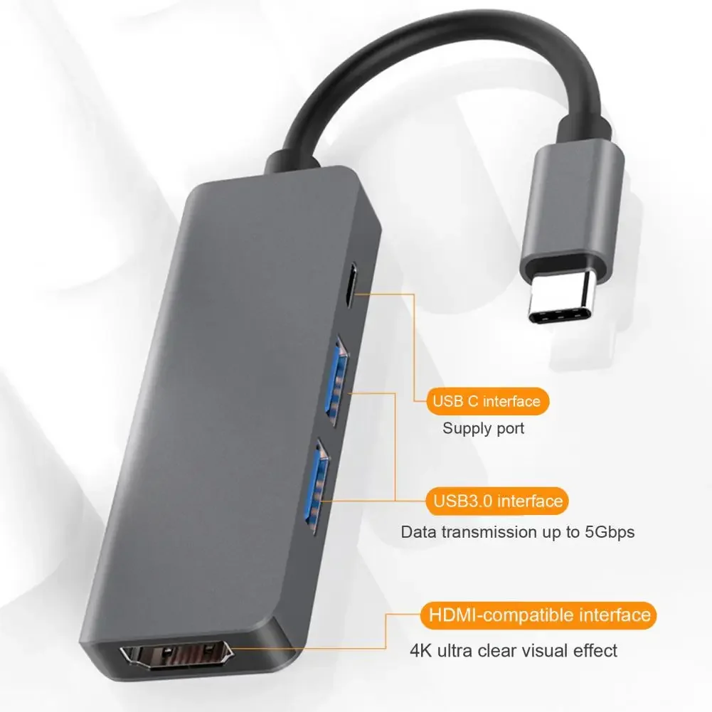 

Usb 3.0 Docking Station 2k X 4k Resolution Docking Station High Speed 4k Hdmi-compatible Type-c Hub