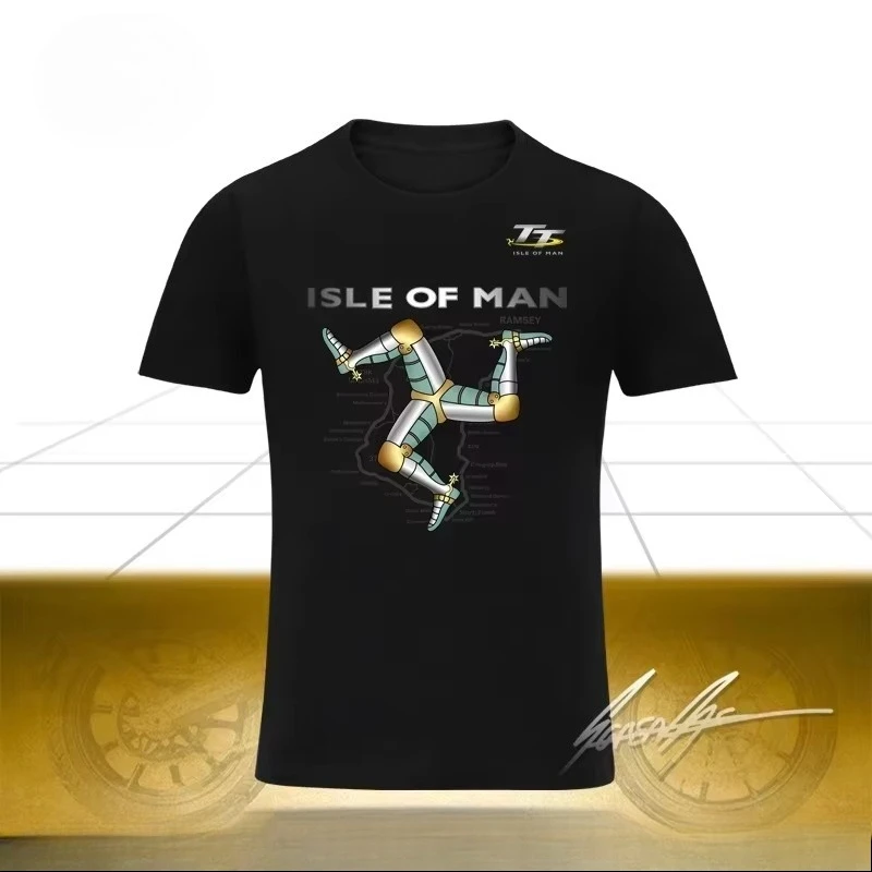 Isle of Man Tt Road Race Motorcycle Fan Gear T-Shirt Men Women Graphic Tee Cotton Summer Streetwear