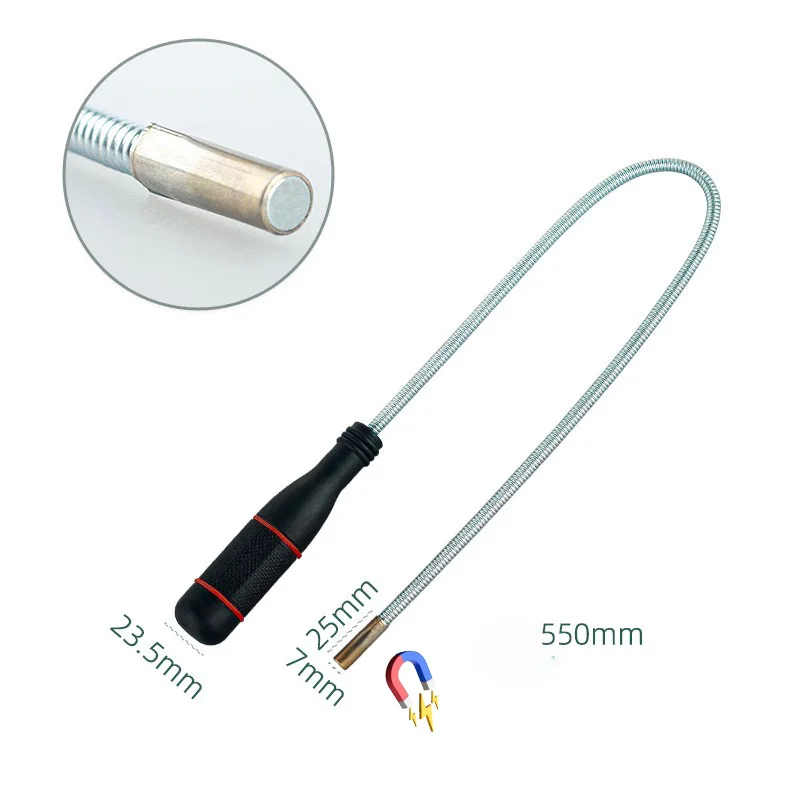 Flexibles Magnetisches Aufhebewerkzeug Teleskopisches Magnetisches Aufhebewerkzeug mit Taschenclip zum Aufheben Kleiner Teile Schlüssel Schrauben Metallobjekte